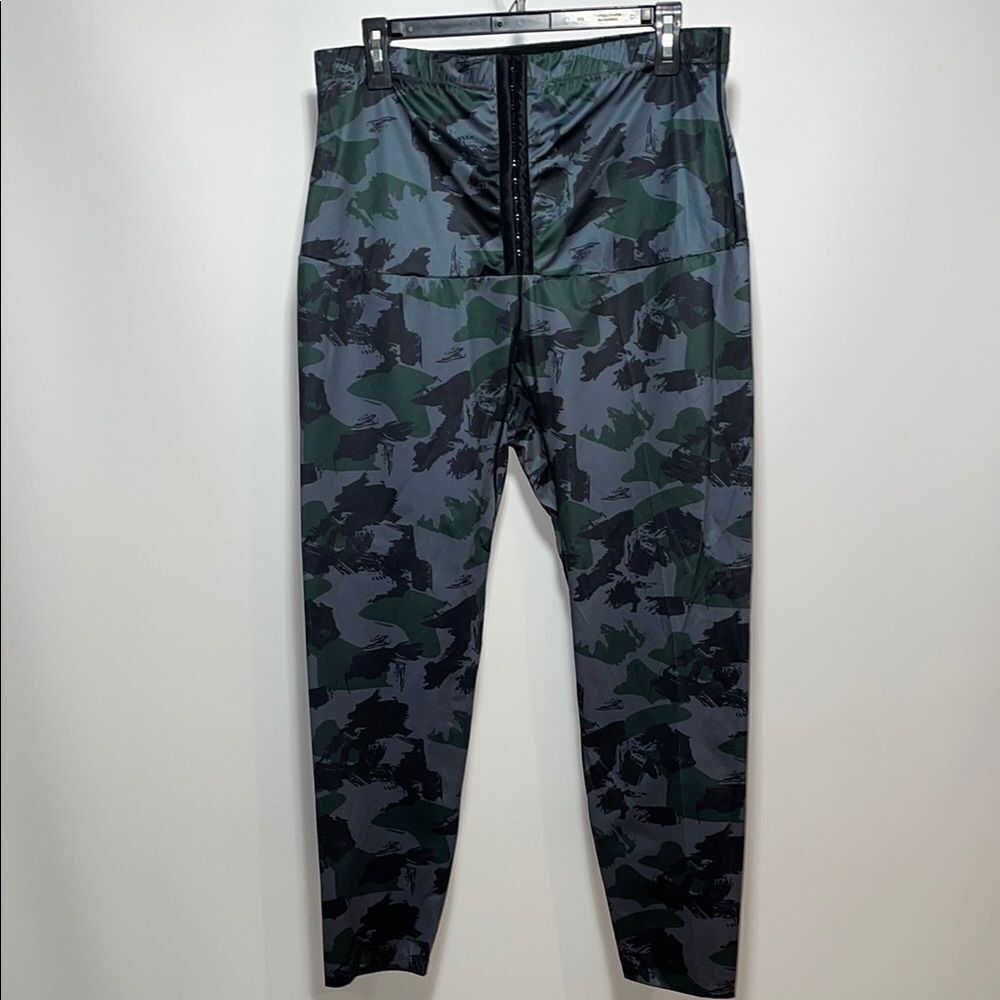 Green and Black Track Joggers with Tapered Leg